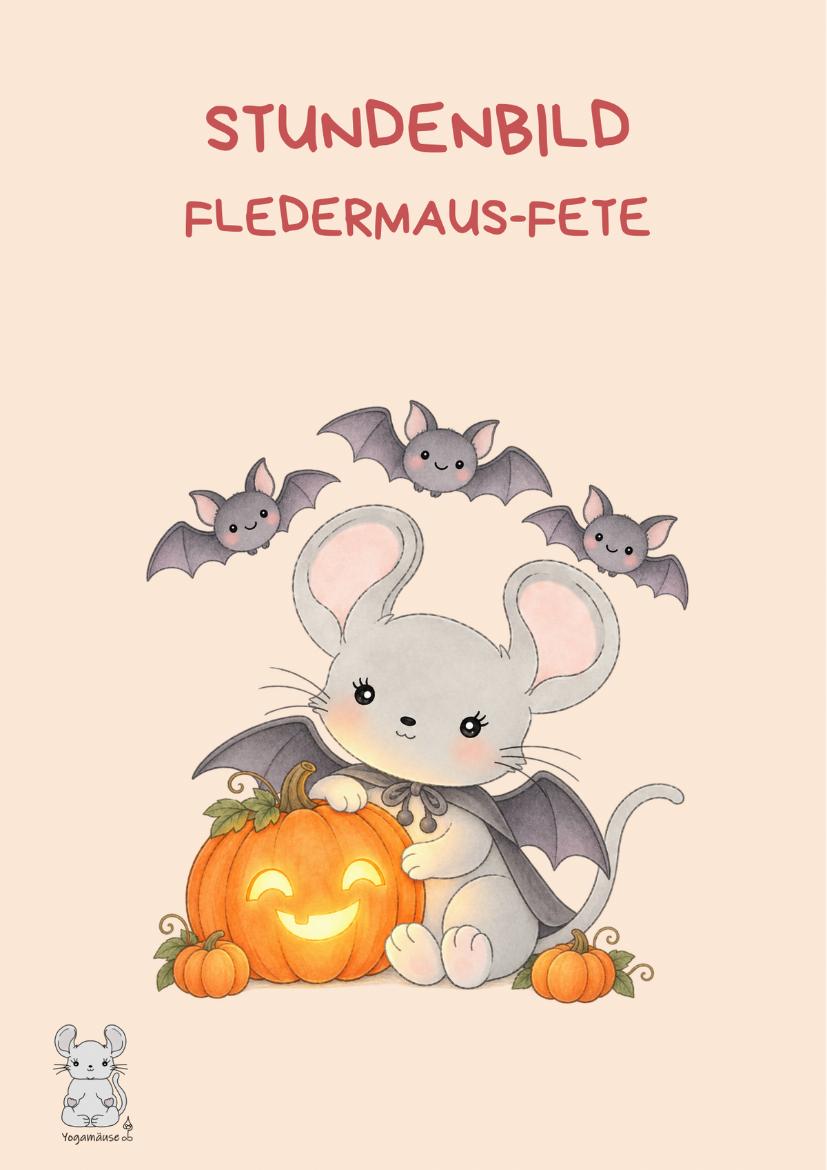 Stundenbild Fledermaus-Fete - digital ♥