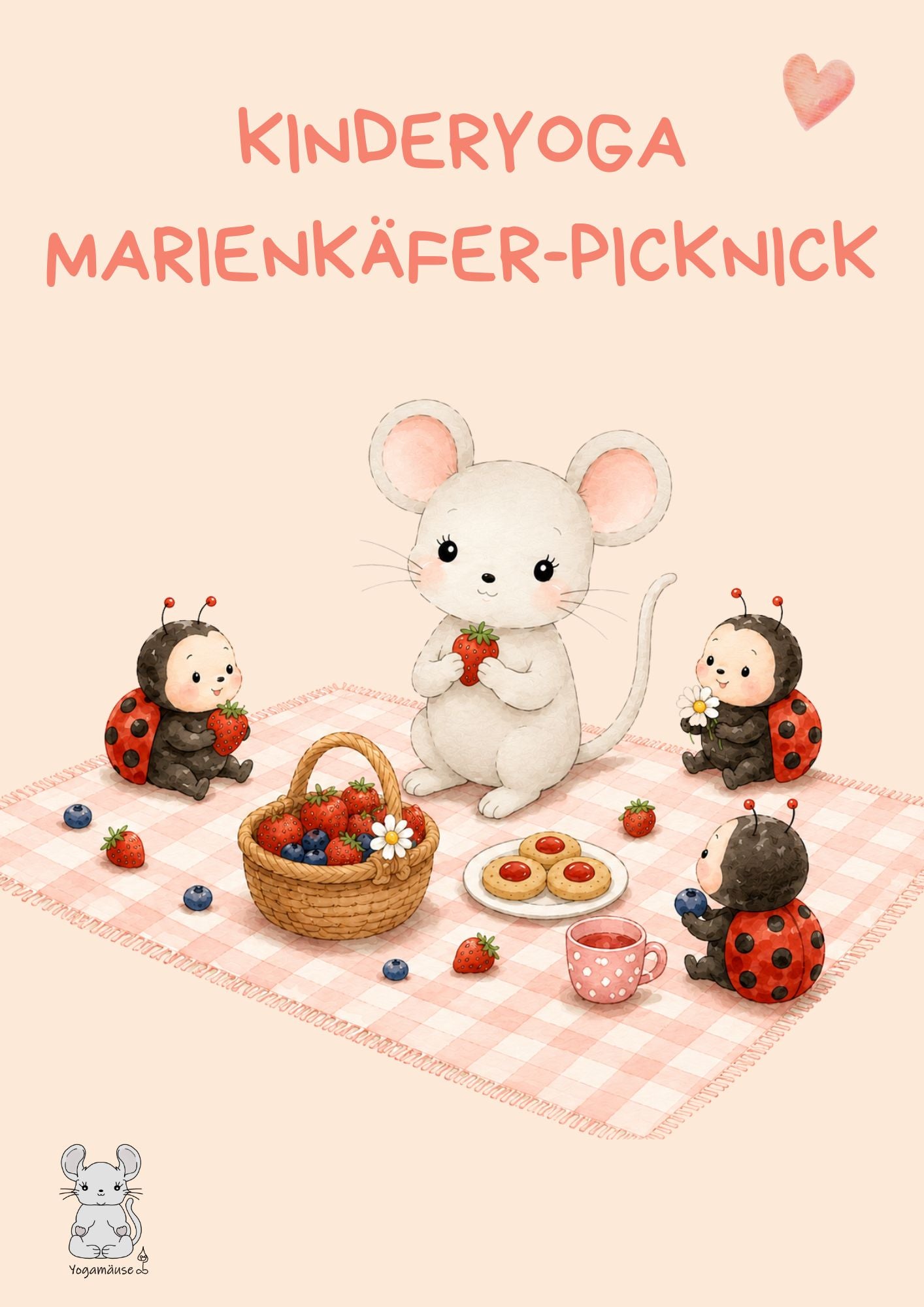 Stundenbild Marienkäfer-Picknick - digital ♥