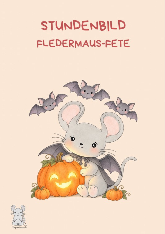 Stundenbild Fledermaus-Fete - digital ♥